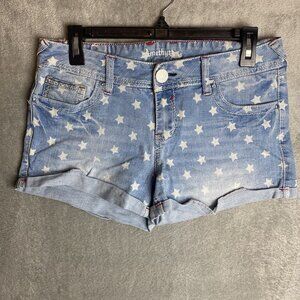Amethyst Jeans Juniors 9 Star Print Blue Jean Shorts